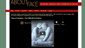 Screenshot of the About Face digital exhibition at the Digital Library of the Caribbean (http://dloc.com/exhibits/aboutface)